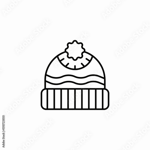 winter hat icon sign vector
