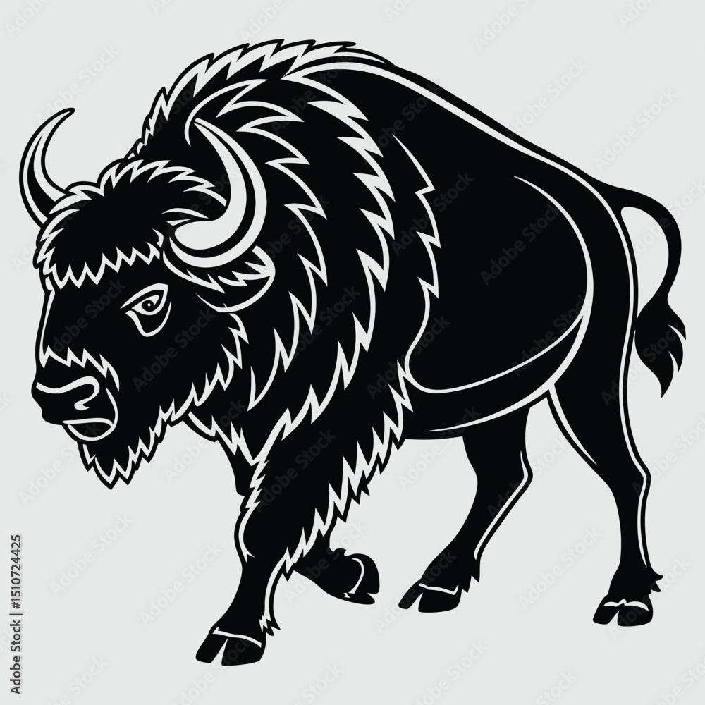 Obraz premium the buffalo vector