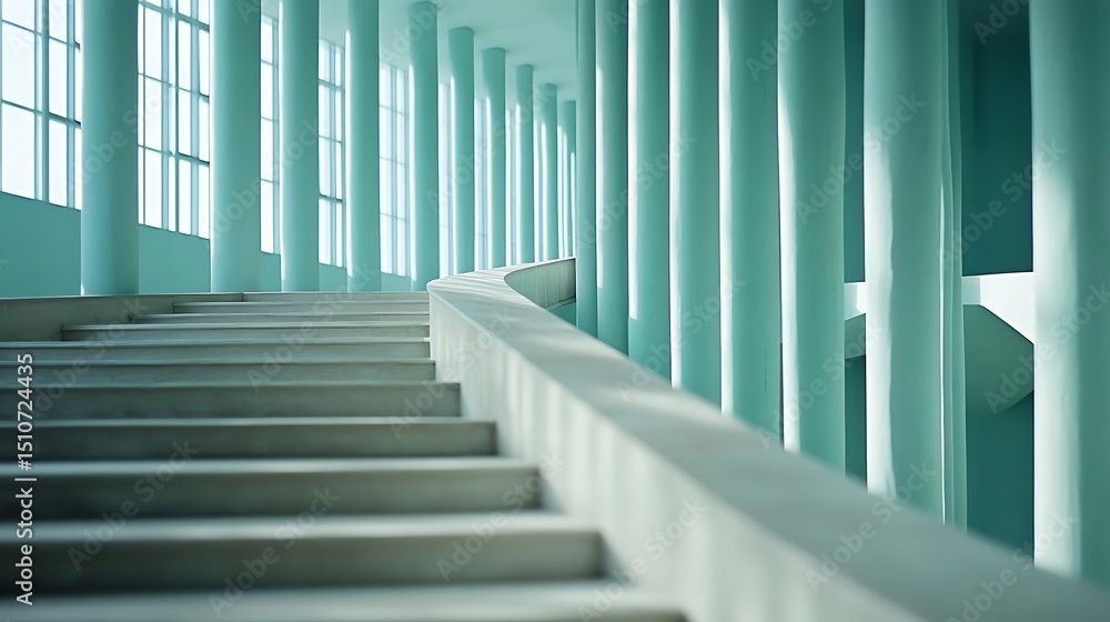 Fototapeta premium Modern architectural stairway