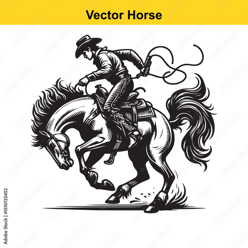 Obraz premium Vector cowboy.