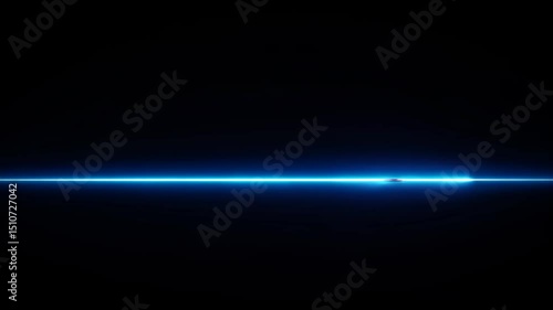 Wallpaper Mural Single glowing electric blue line animating slowly from left to right on black background, clean and cinematic digital motion Torontodigital.ca