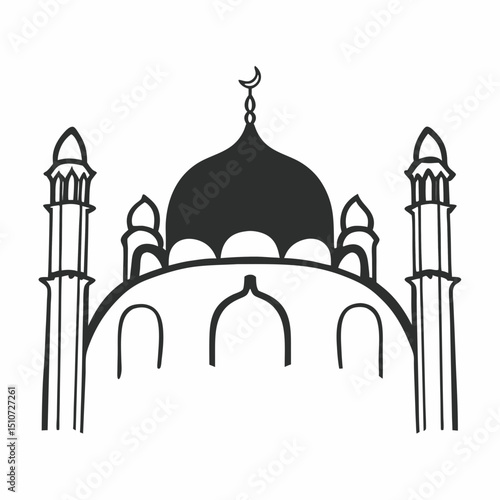 taj mahal vector illustration