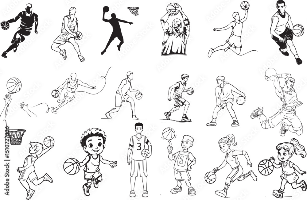 Obraz premium basketball player vactor