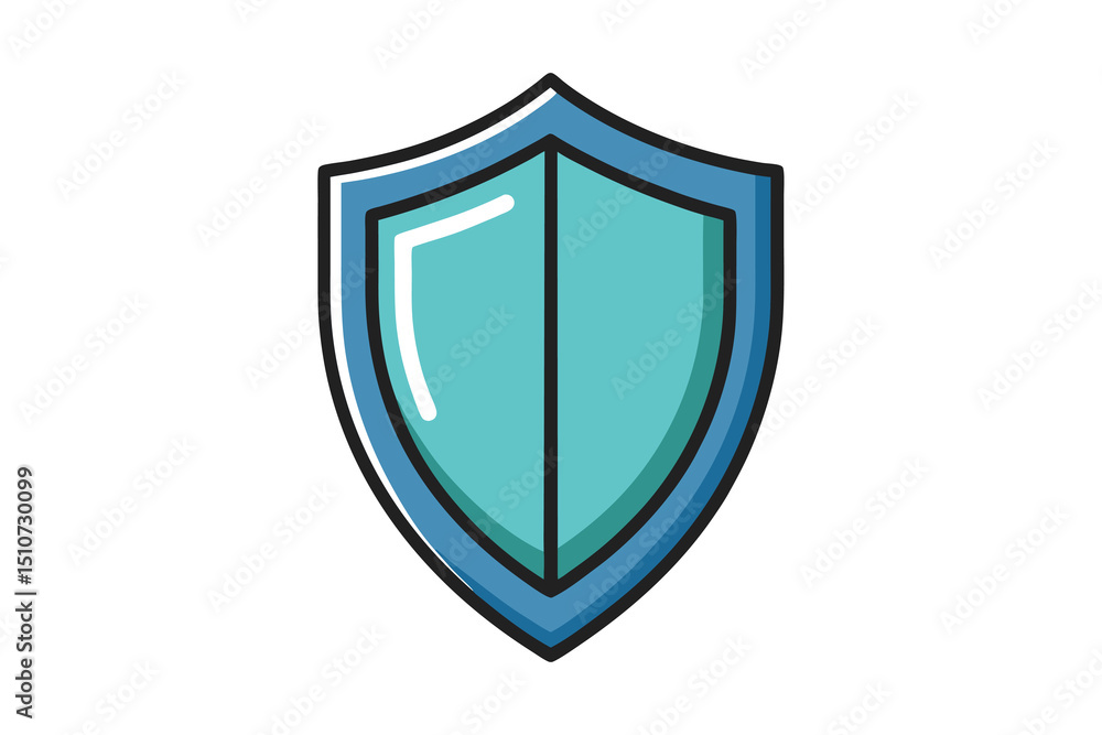 security shield data protection isolated on white background