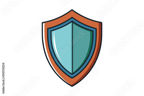 security shield data protection isolated on white background