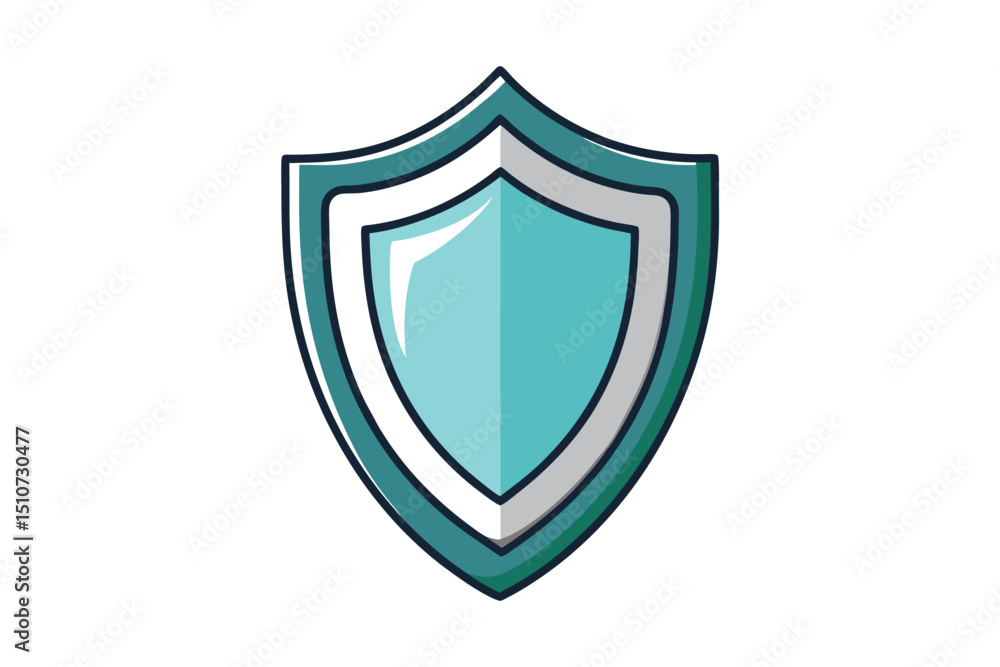 security shield data protection isolated on white background