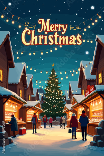 Wallpaper Mural christmas music poster, christmas party poster, christmas poster background, santa poster, happy holidays poster, christmas poster greeting card, christmas, winter, holiday, landscape, illustration, x Torontodigital.ca