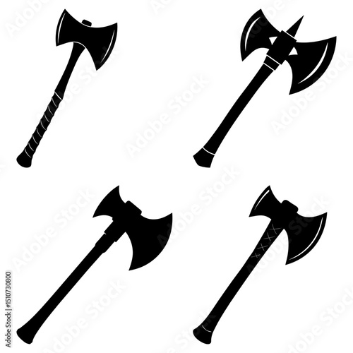 Axe Silhouette vector illustration
