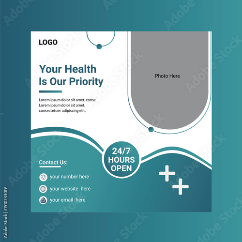medical and health care social media post design