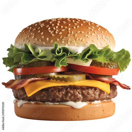 hamburger isolated on white