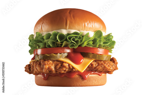 hamburger isolated on white