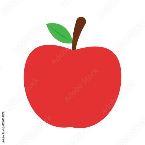 A whole red apple with a sweet taste
