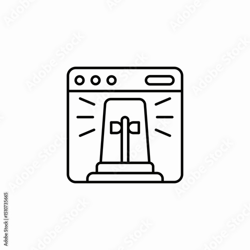 digital alarm siren icon sign vector