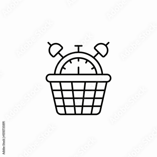 discarded alarm icon sign vector