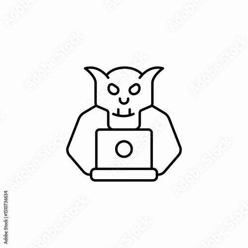 hacker avatar icon sign vector