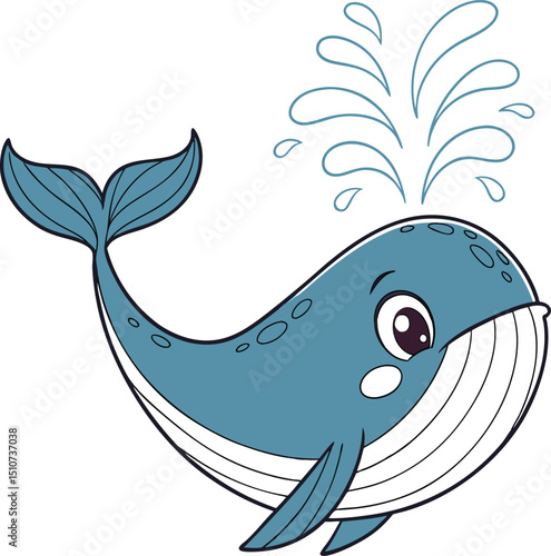 whale cartoon illustration
