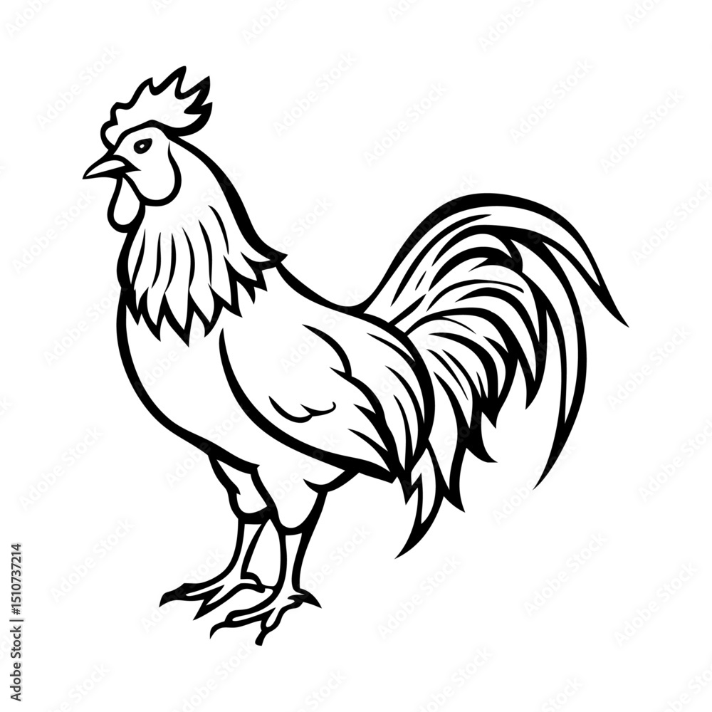 rooster isolated on white background rooster isolated on white background