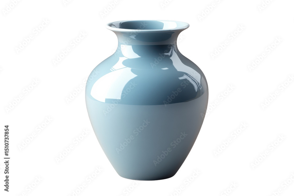 A serene glossy ceramic vase radiating calmness perfect for minimalist decor and creating a on transparent background A serene glossy ceramic vase radiating calmness perfect for minimalist decor and creating a on transparent background