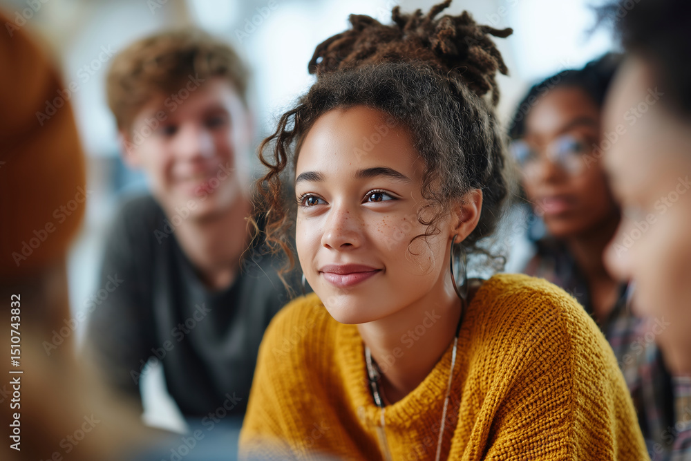 Portrait of a Young Happy Woman Smiling, a Close-Up Shot Showing Her Joyful Expression and Positive Energy. A Perfect Image for Themes of Youth, Friendship, and Optimism. Portrait of a Young Happy Woman Smiling, a Close-Up Shot Showing Her Joyful Expression and Positive Energy. A Perfect Image for Themes of Youth, Friendship, and Optimism.