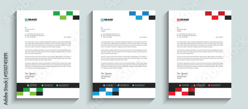 Abstract professional company official business letterhead layout template. Template design for letterhead, stationery, identity, document, branding, and layout design for your business project.