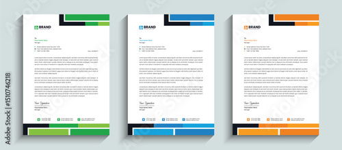 Professional creative corporate official letterhead design template in A4 size. Template design for letterhead, stationery, identity, document, branding, and layout design for your business project.