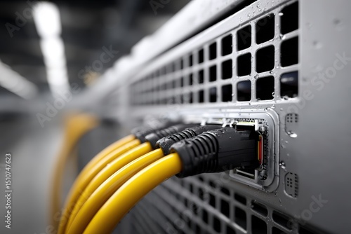 Electric connections with power cables and grilles in technology setup
