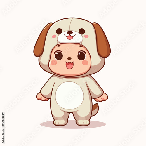 children wearing dog costumes