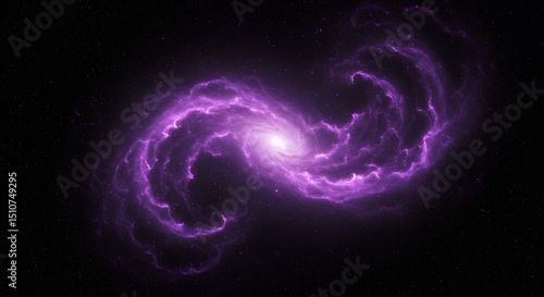 Galaxy Spiral Purple Space Illustration