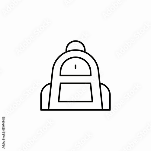 back pack bag icon sign vector