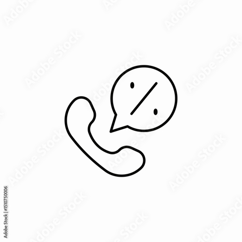 call discount icon sign vector