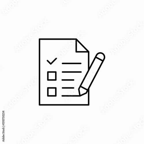 checklist test icon sign vector