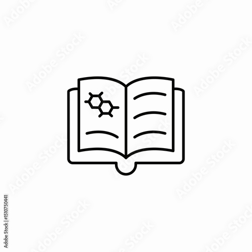 chemistry book icon sign vector