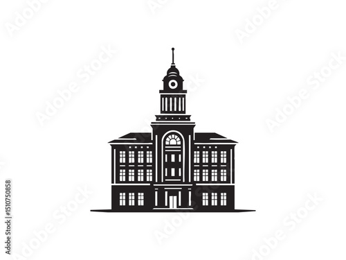 Building Silhouette – Urban Architecture Vector for Cityscape and Skyline Designs.