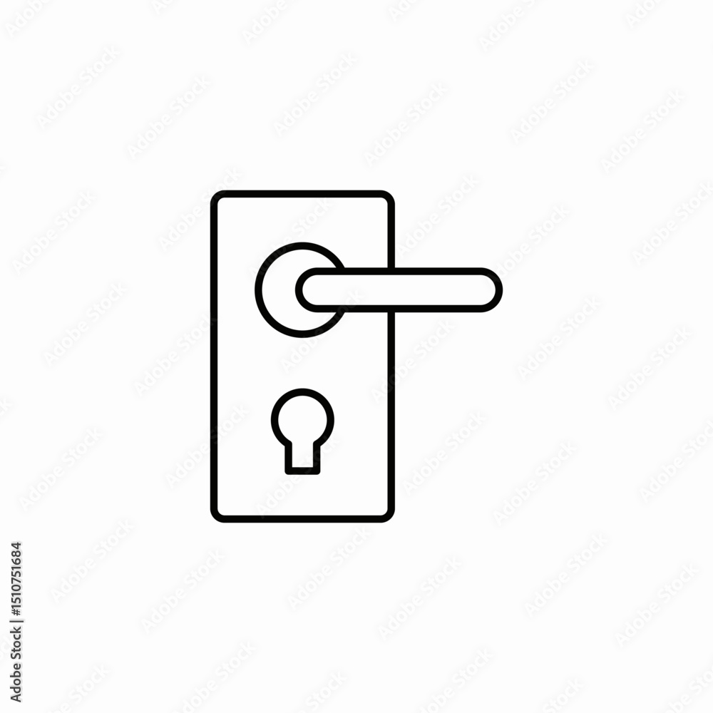 door lock knob icon sign vector door lock knob icon sign vector