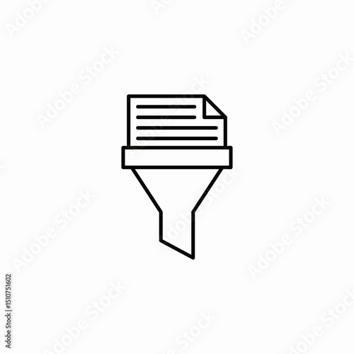 document filter icon sign vector