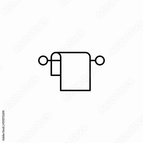 hand towel icon sign vector