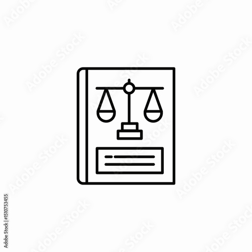 law book icon sign vector