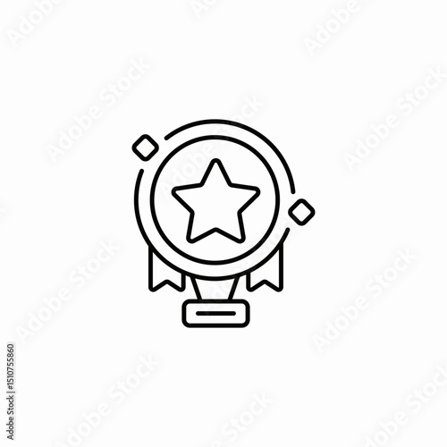 prize badge icon sign vector