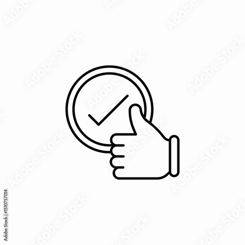 thumbs up icon sign vector