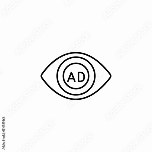 visual advertisement icon sign vector