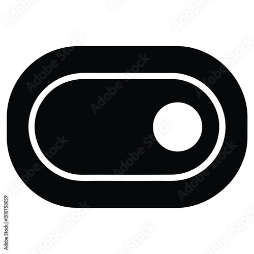 Mobile app developer element isolated dark mode toggle icon on white background
