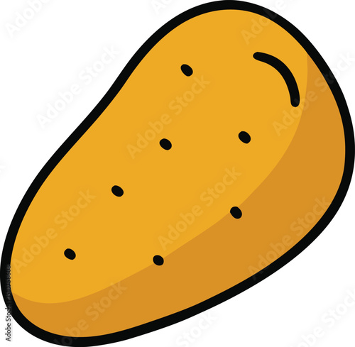 potato wedges icon clipart vector on transparent background