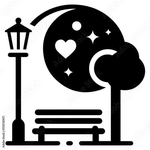 Decorative artistic tribute to quiet moments beneath city trees