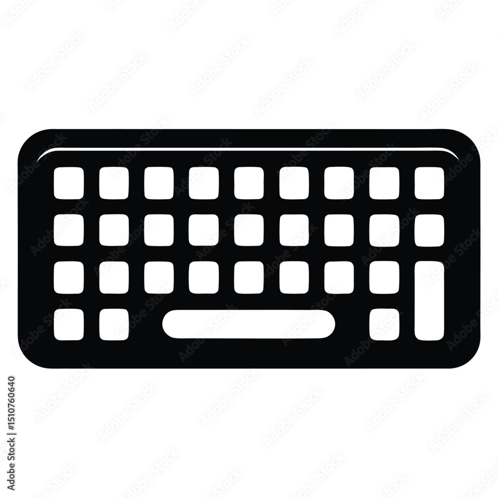 Naklejka premium Mobile app developer element isolated emoji keyboard on white background