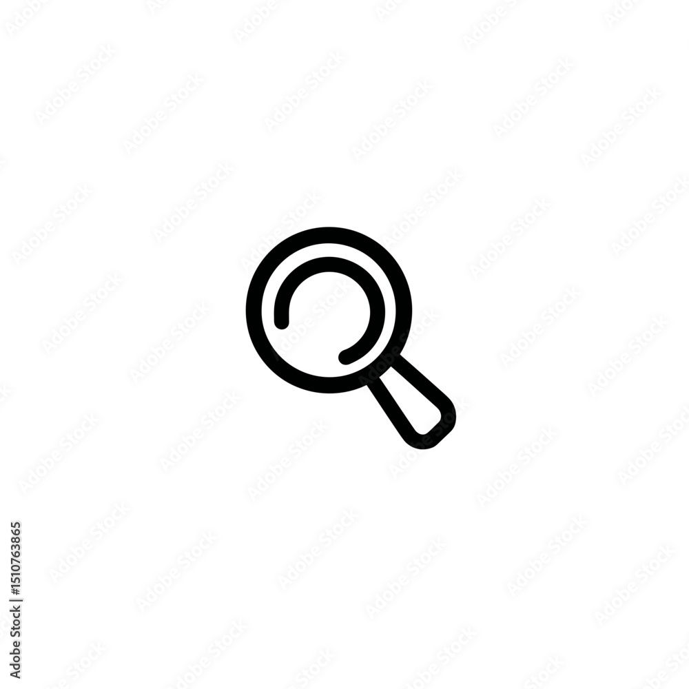 Magnifier outline searches closely on white backdrop analysis tool Magnifier outline searches closely on white backdrop analysis tool