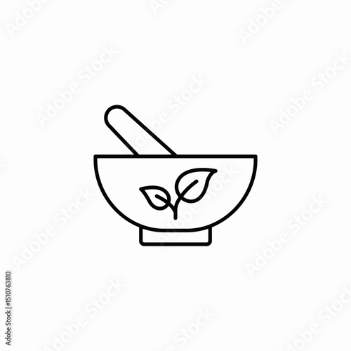 mortar and pestle icon sign vector