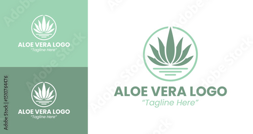 Elegant Aloe Vera Logo for Natural Health & Wellness