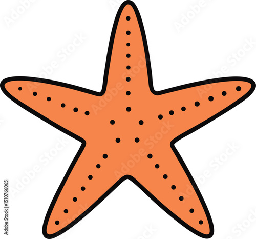 starfish icon clipart vector on transparent background