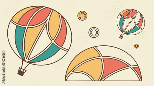 vector illustration of a parachute