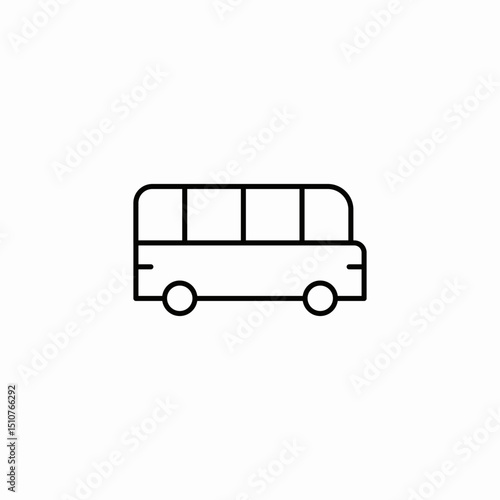school bus icon sign vector